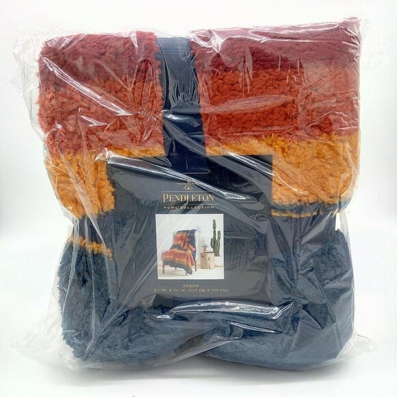 BNWT Pendleton Plush Sherpa Fleece Throw Blanket, Grand Canyon - Picture 5 of 5